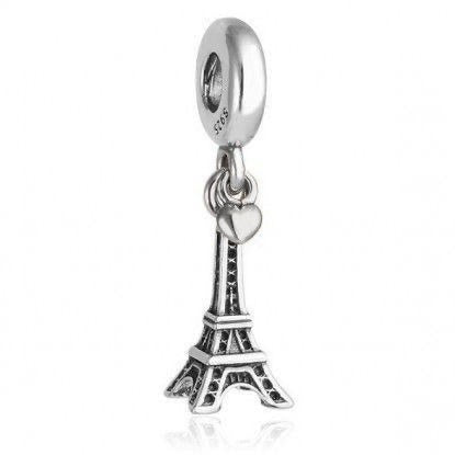 Aretes Oro Torre Eiffel, Plata 925