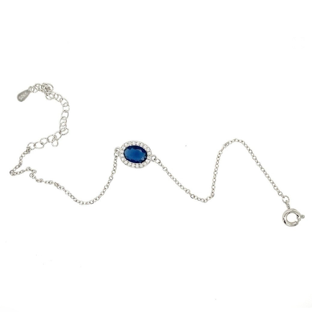 Pulsera 🥏 Azul Plata 925