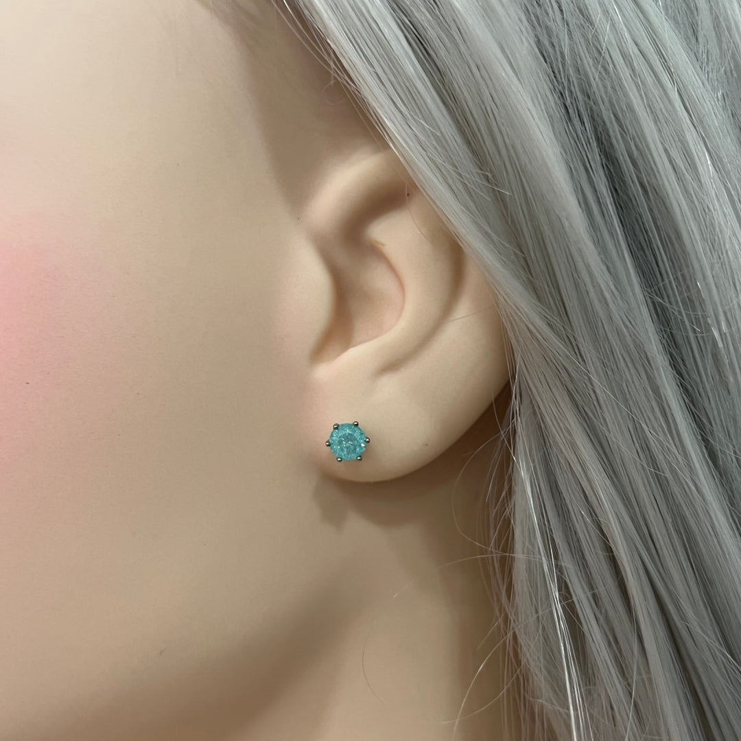 Aretes de Acero Chispa Turquoise