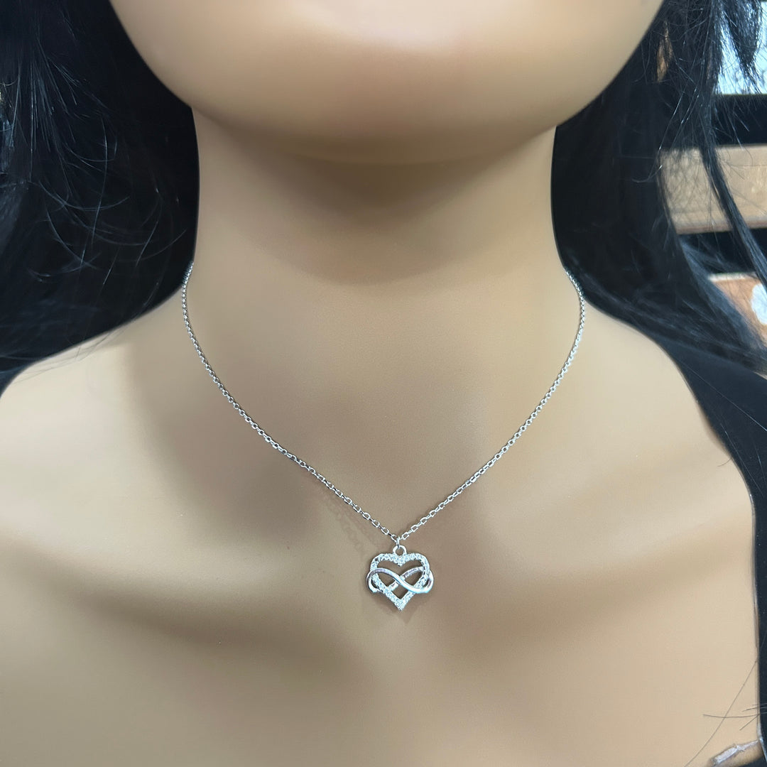 Collar Plata Corazón Infinito