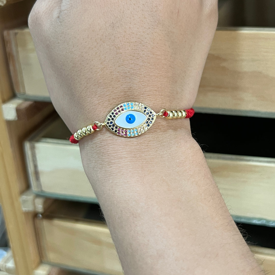 Pulsera Acero Redondo Ojos Turcos Colores👀❤️