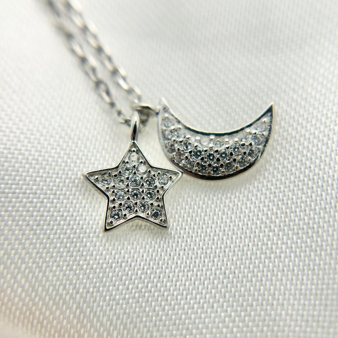 Collar Plata Luna Estrella