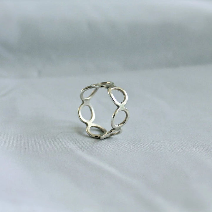 Anillo de Plata Circulitos Huecos