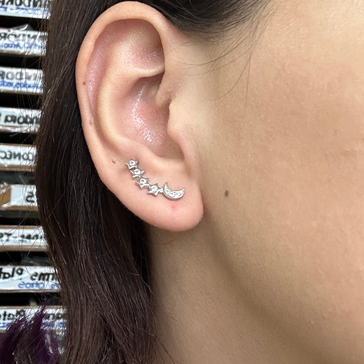 Aretes de Plata Escalador