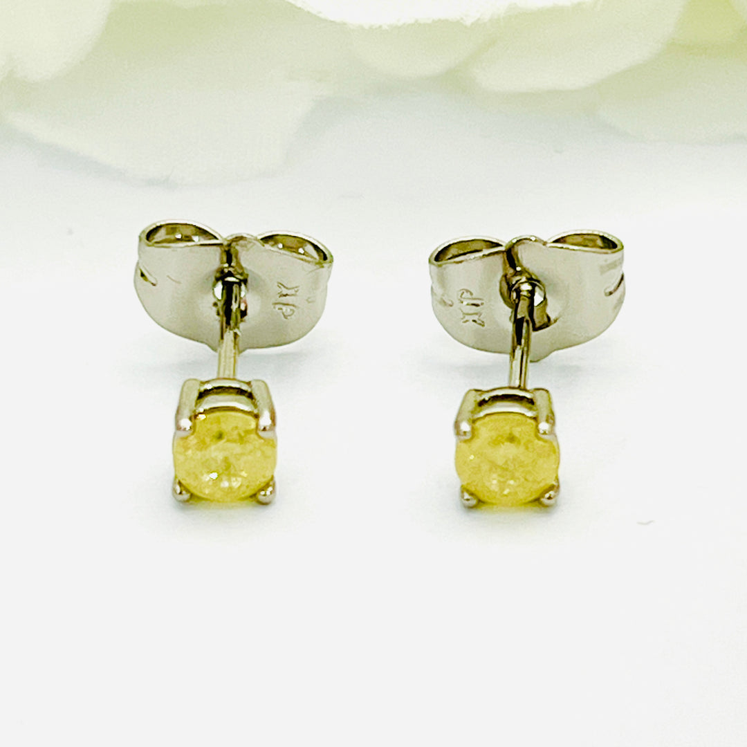 Aretes de Acero Chispa Baby Yellow