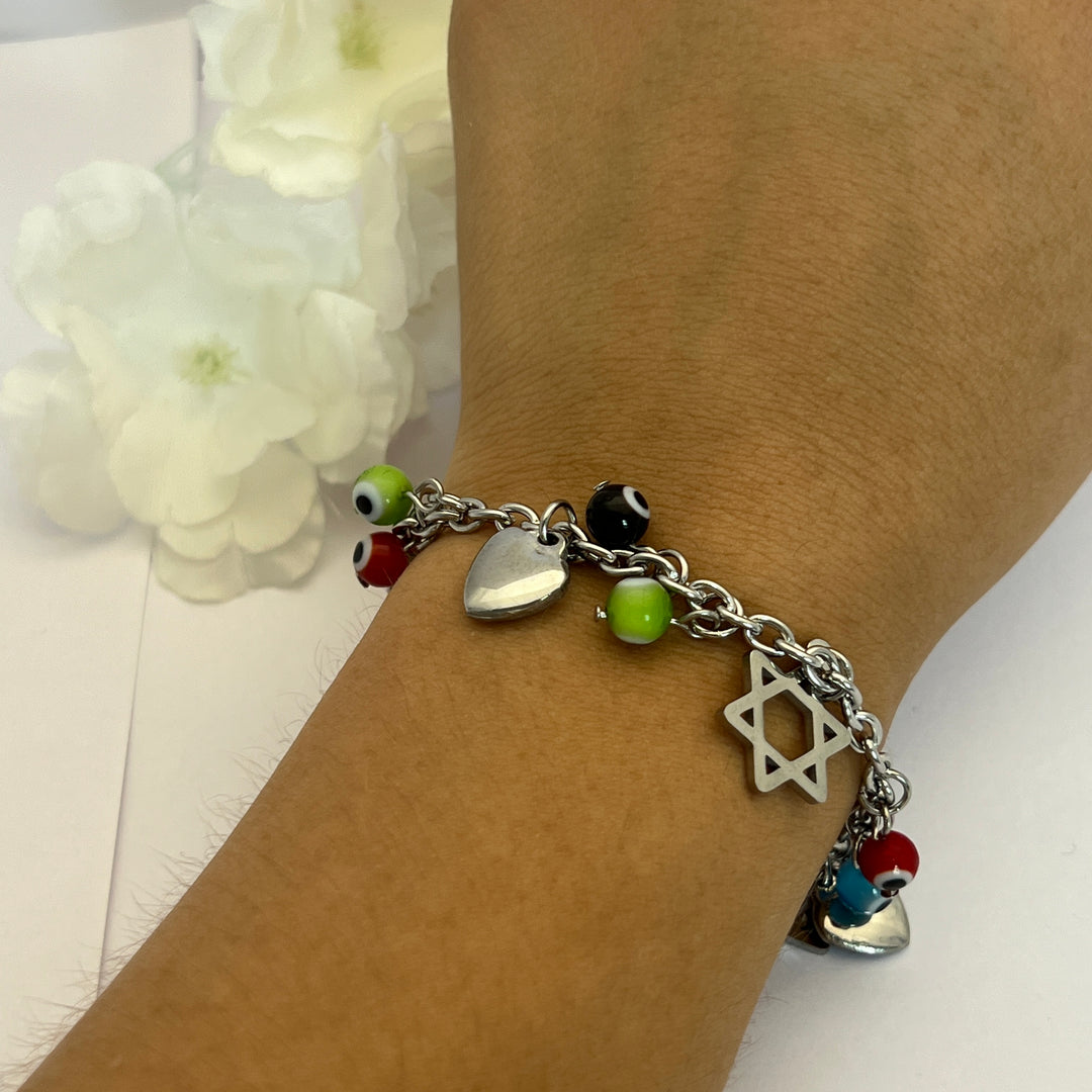 Pulsera Acero Ojo turco Estrella