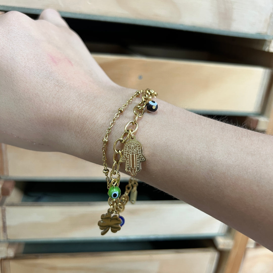 Pulsera Acero Mano Fatima,🪬🧿❤️