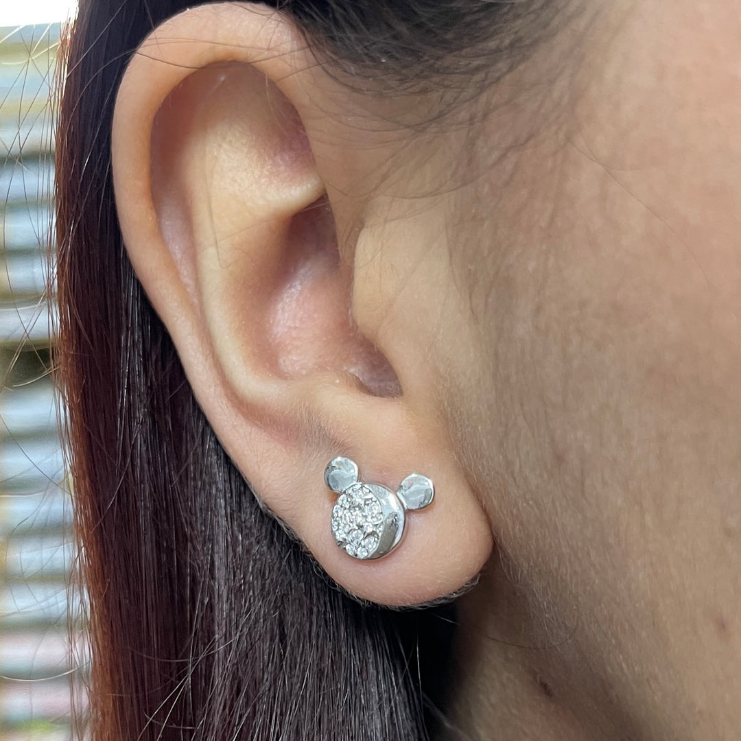 Arete de Plata Mickey