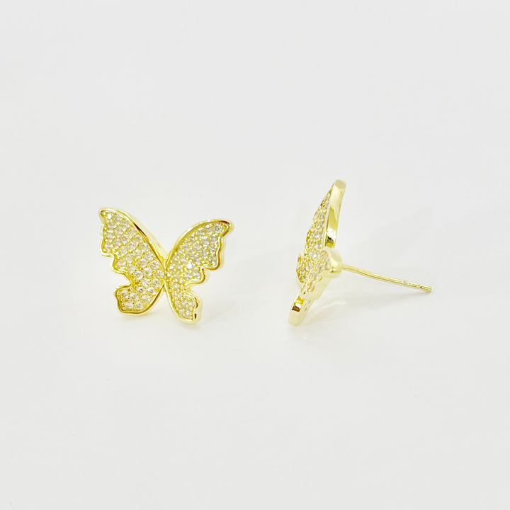 Aretes de Acero Dorado Mariposa 🦋