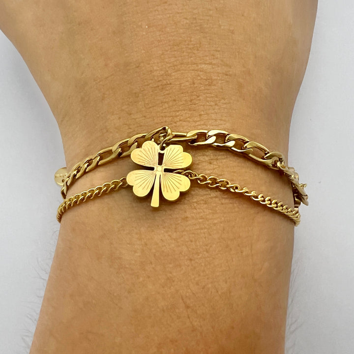 Pulsera Acero Tres Trébol 🍀