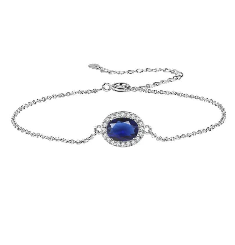 Pulsera 🥏 Azul Plata 925