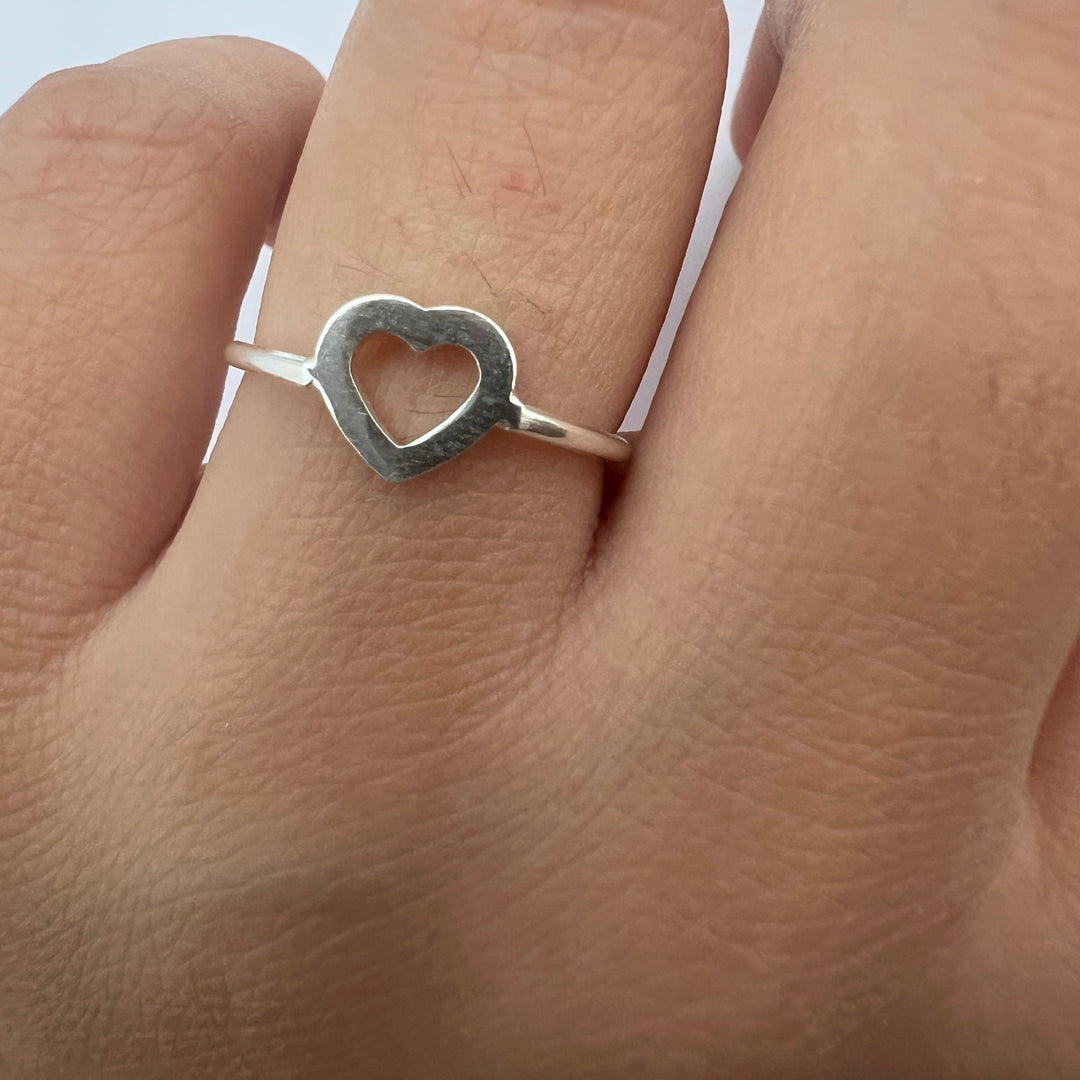 Anillo de Plata Promesa Corazón