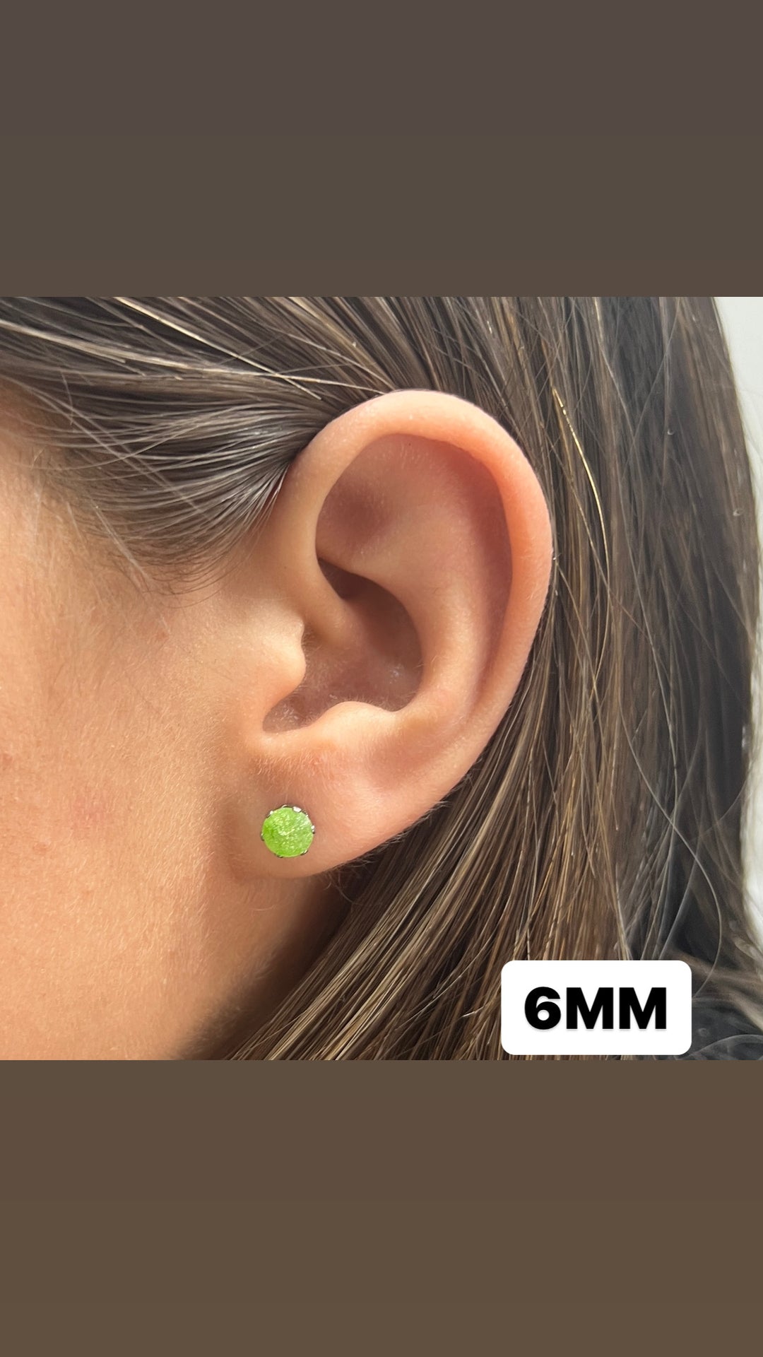 Aretes de Acero Chispa Verde