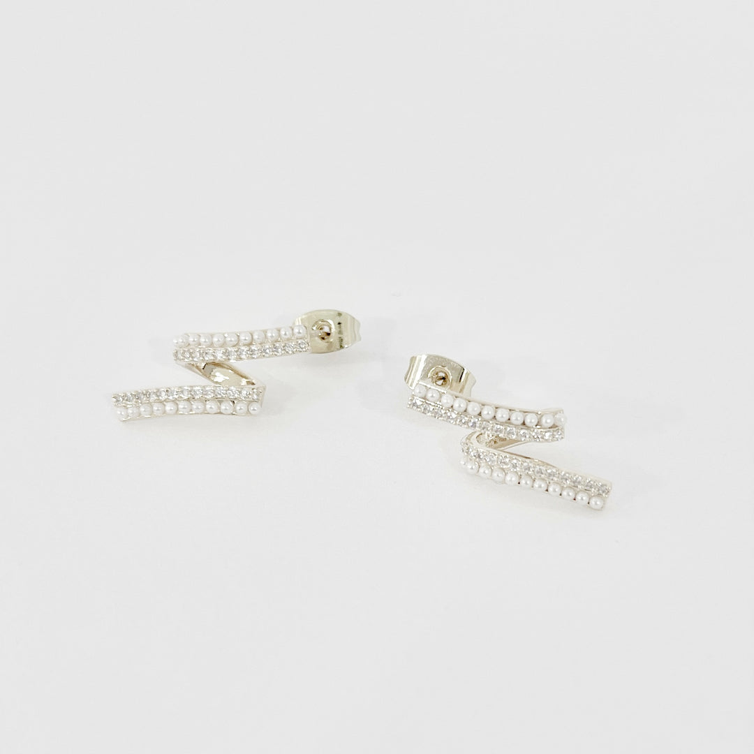 Aretes de Acero Plateado Misho