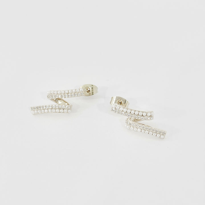 Aretes de Acero Plateado Misho