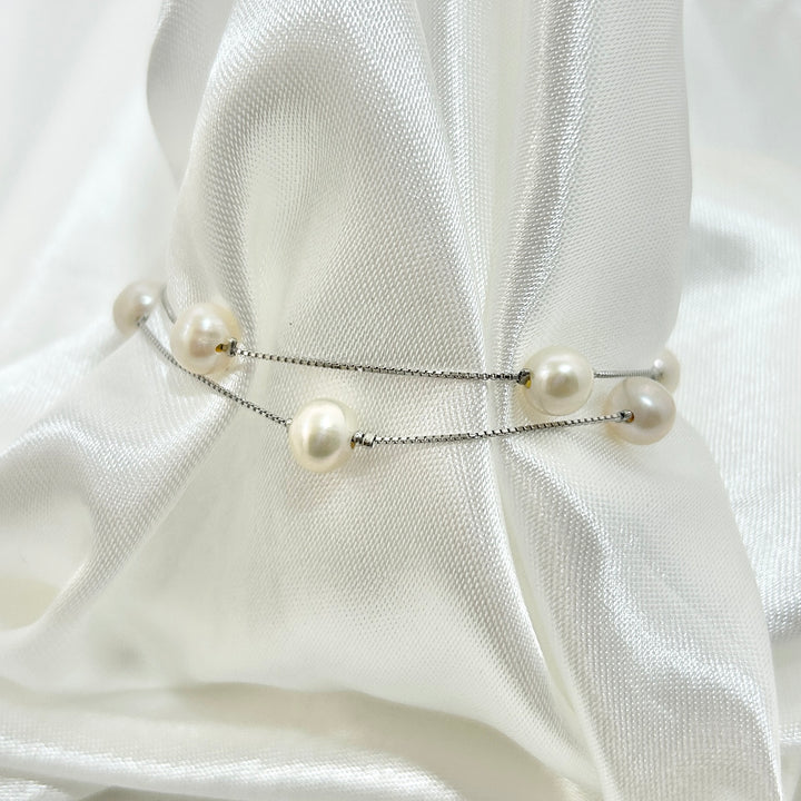 Pulsera de Plata con Perlas