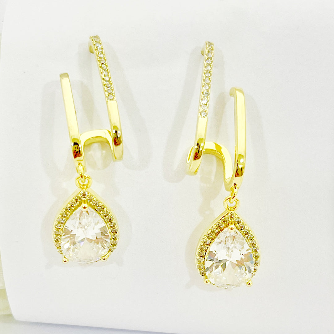 Aretes de Acero Brillantea Dorado