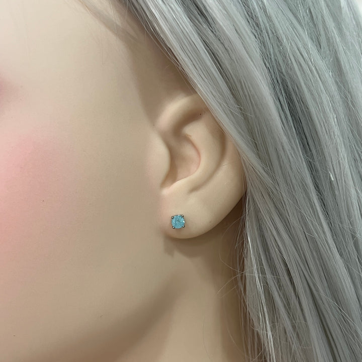 Aretes de Acero Chispa Baby Blue