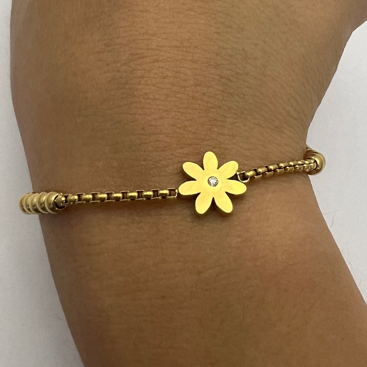 Pulsera Acero tres Flores