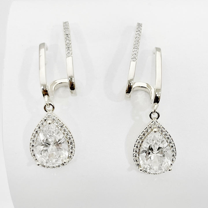 Aretes de Acero Brillantea Plateado