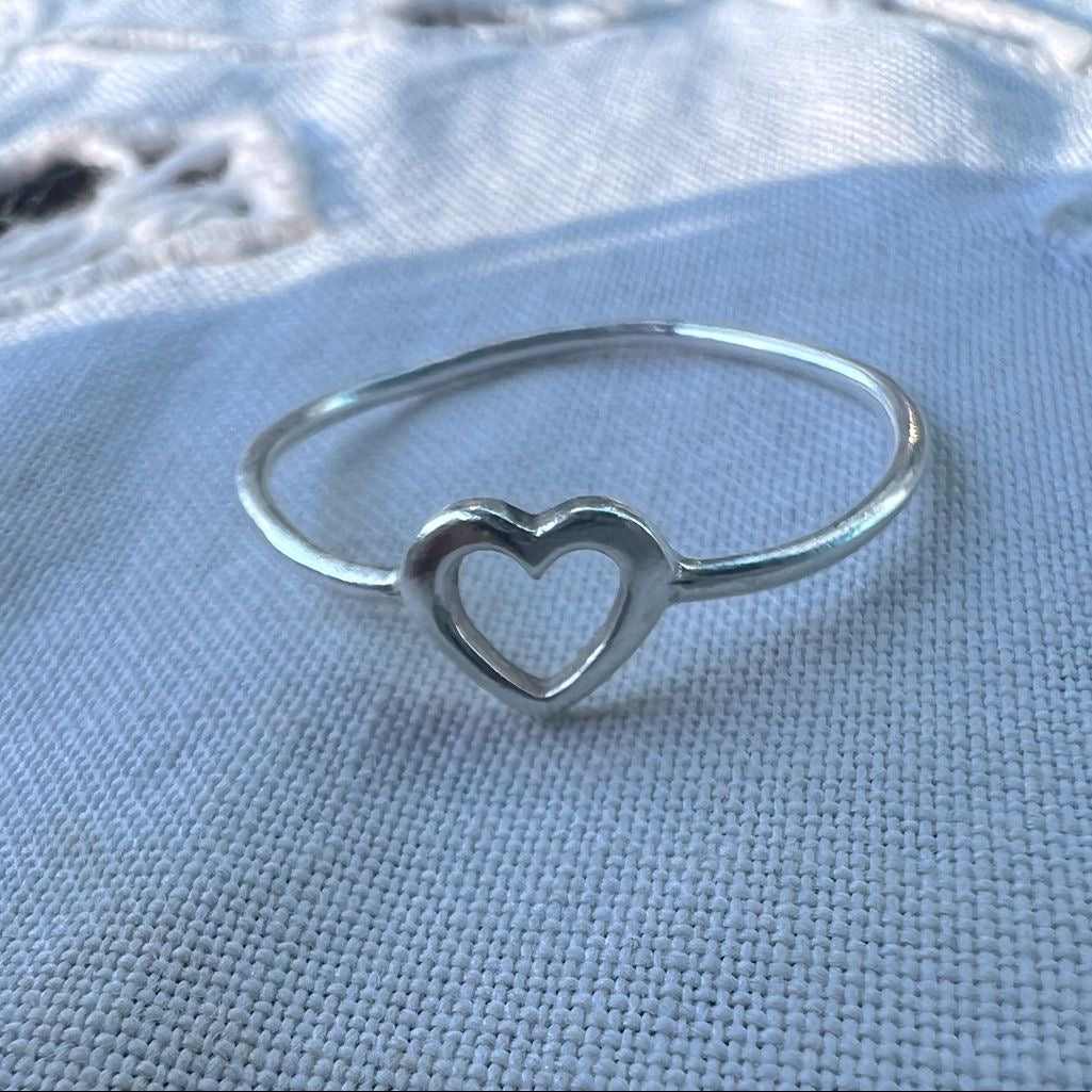 Anillo de Plata Promesa Corazón