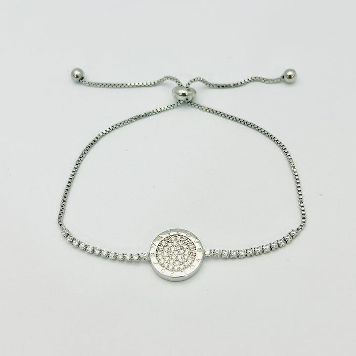 Pulsera de Acero Circulo de Luz  Plateado