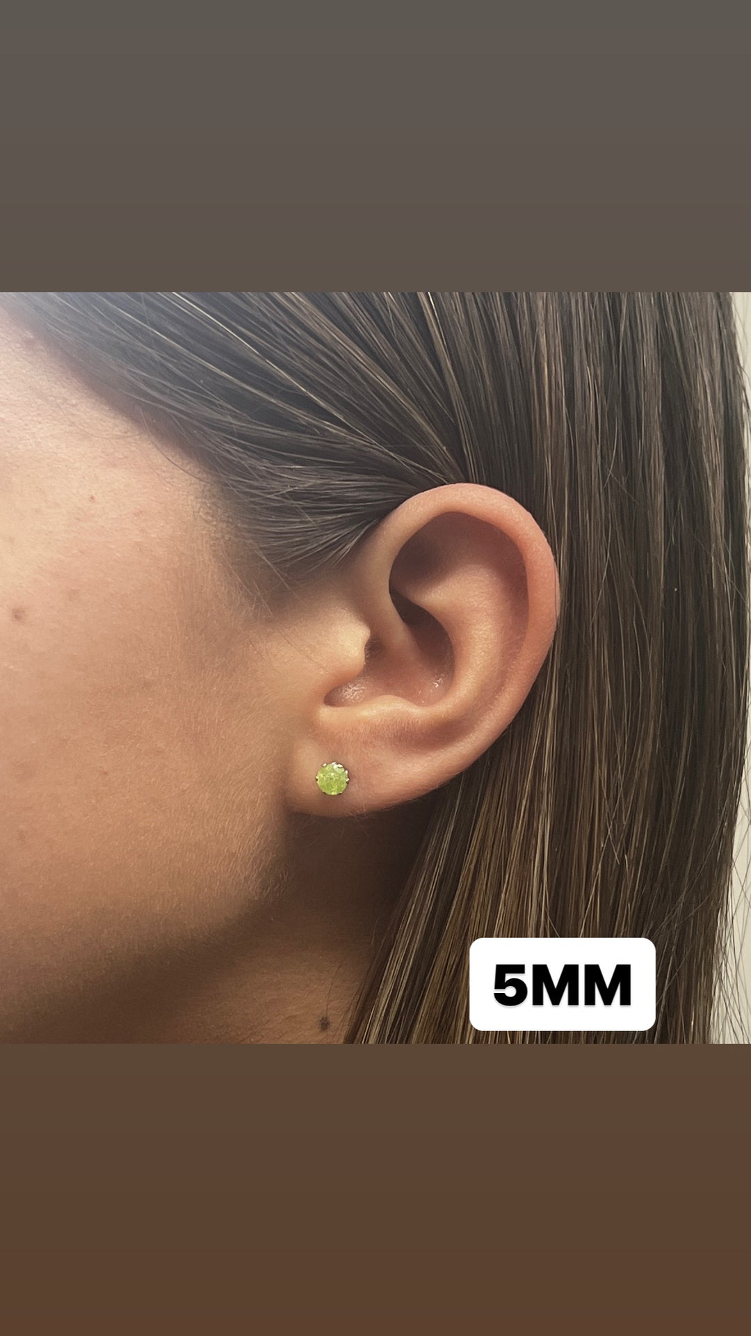 Aretes de Acero Chispa Verde