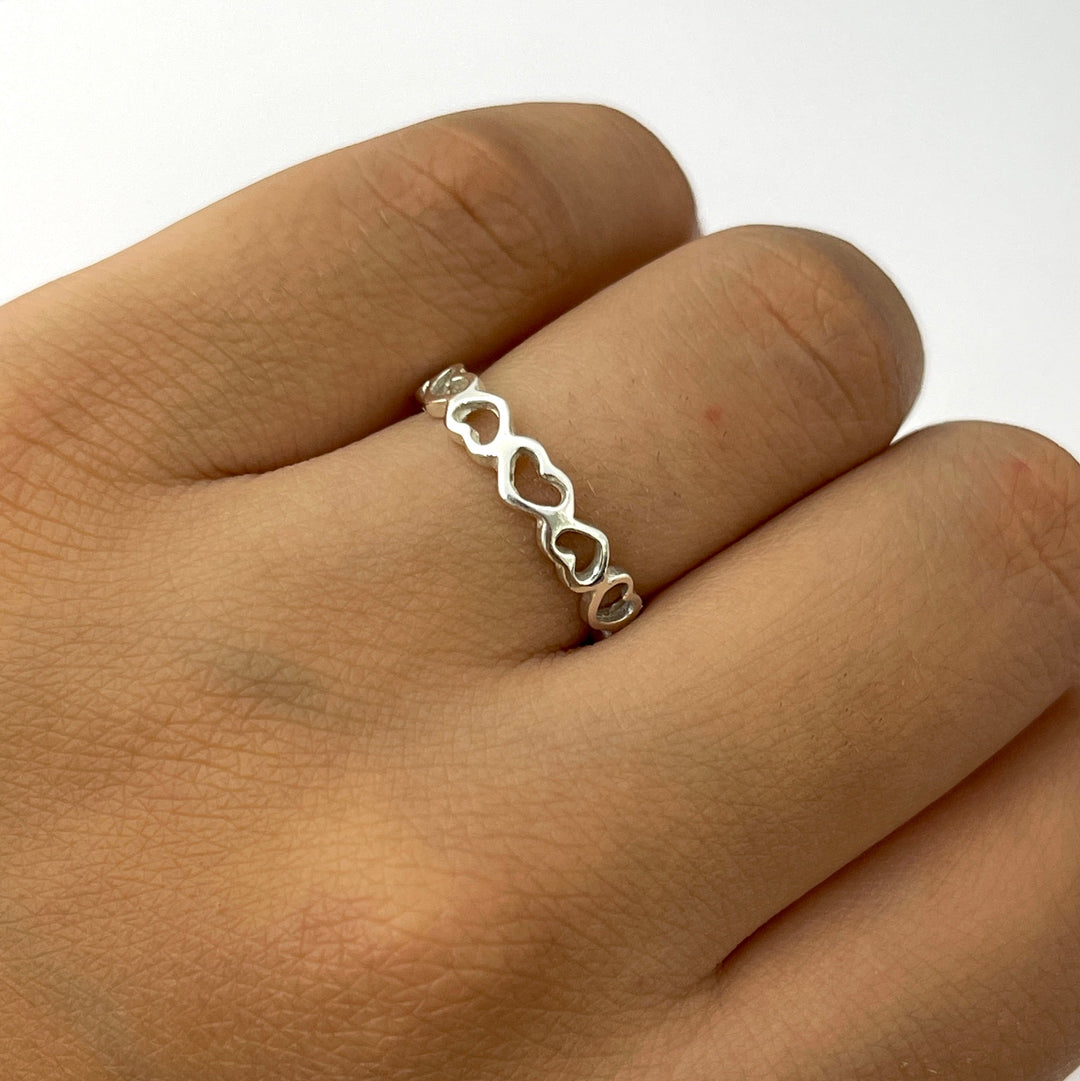 Anillo de Plata Corazoncitos