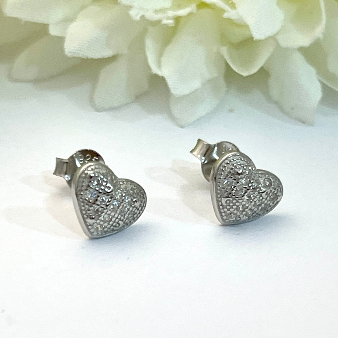 Aretes Plata Corazón 7MM