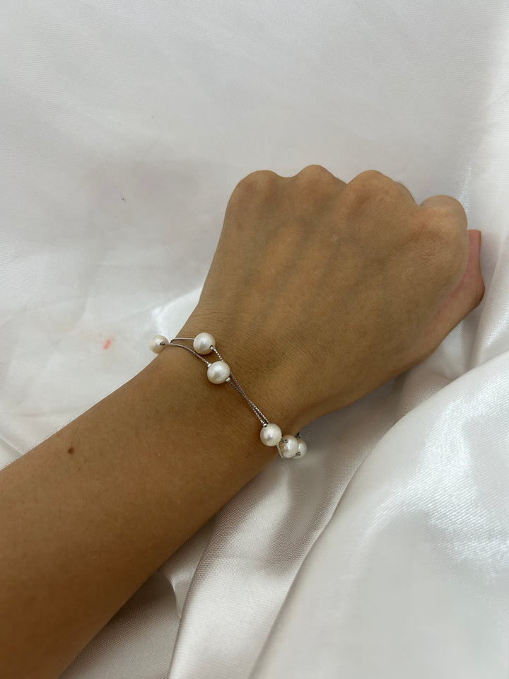 Pulsera de Plata con Perlas