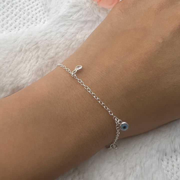 Compra en línea una pulsera con 2 Ojos Turcos 🧿🧿 💯 PLATA 925 💎 en Costa Rica 🇨🇷