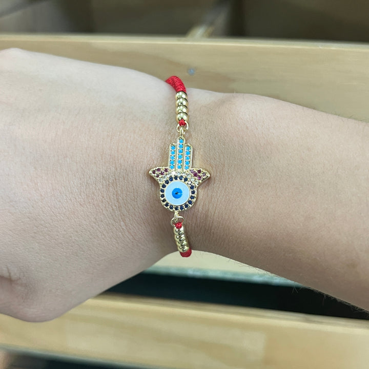 Pulsera Acero 🪬 Mano Fátima Colores