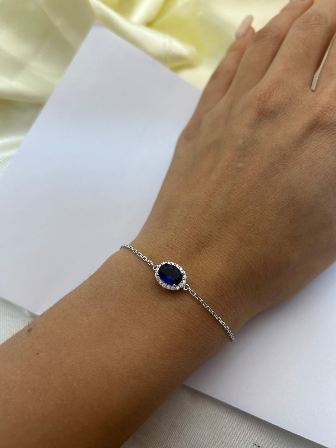 Pulsera 🥏 Azul Plata 925