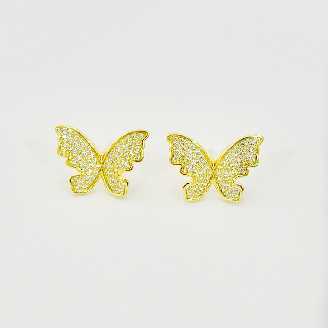 Aretes de Acero Dorado Mariposa 🦋