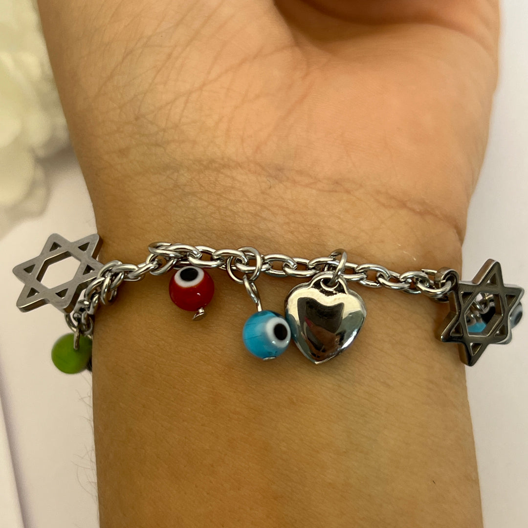 Pulsera Acero Ojo turco Estrella