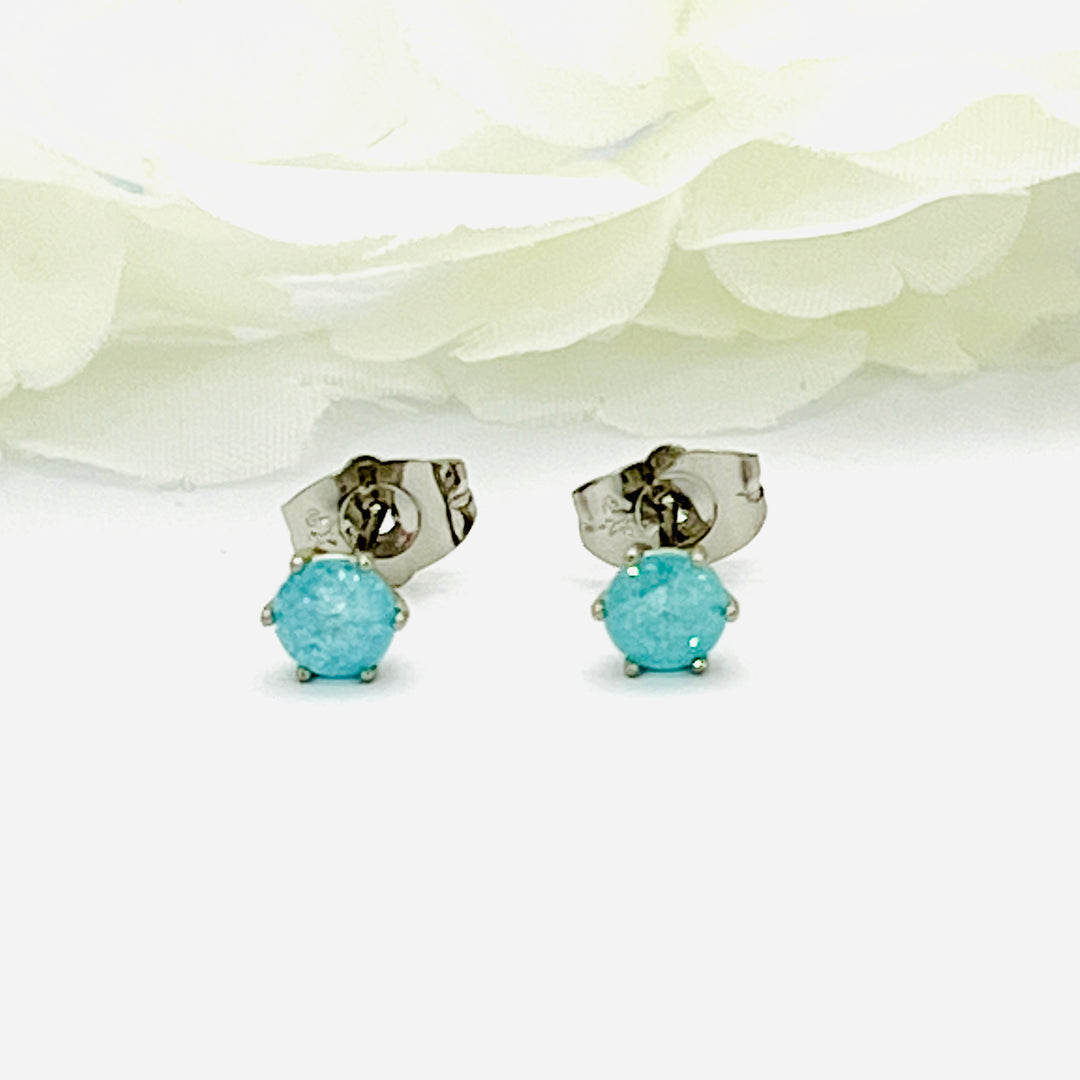 Aretes de Acero Chispa Turquoise