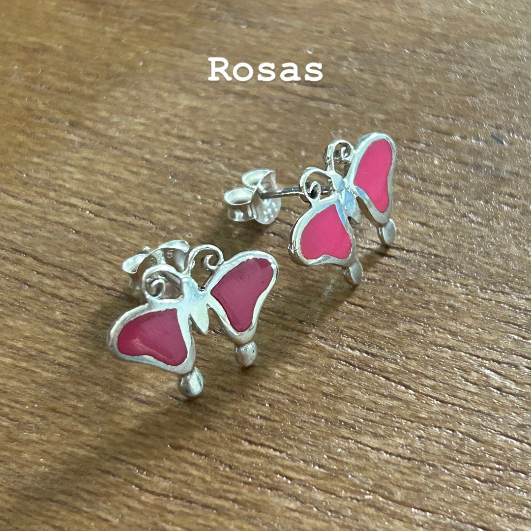 Aretes de Plata Mariposas