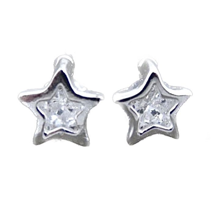 Aretes Estrella Bicel 5MM Plata