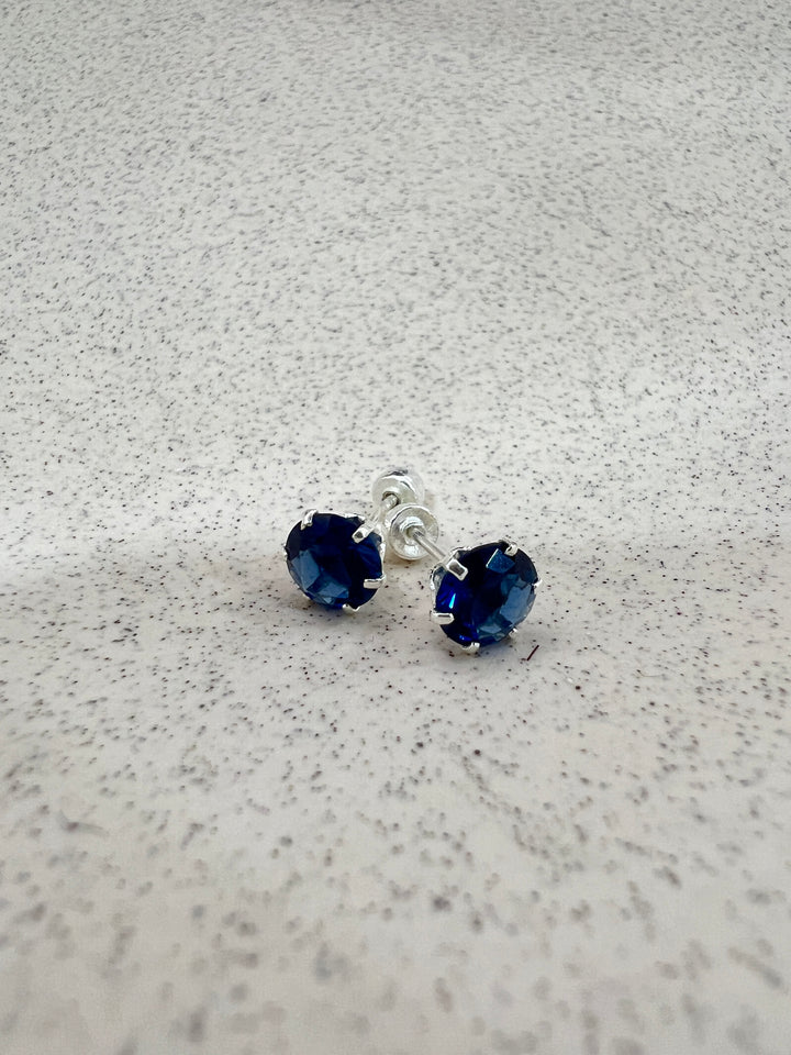 Aretes Apus Azul 5MM Plata