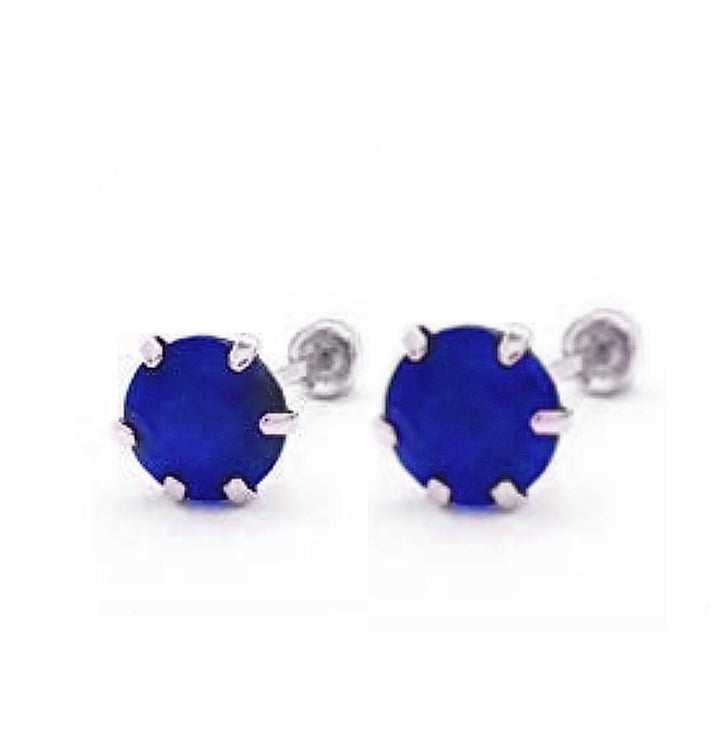 Aretes Apus Azul 5MM Plata