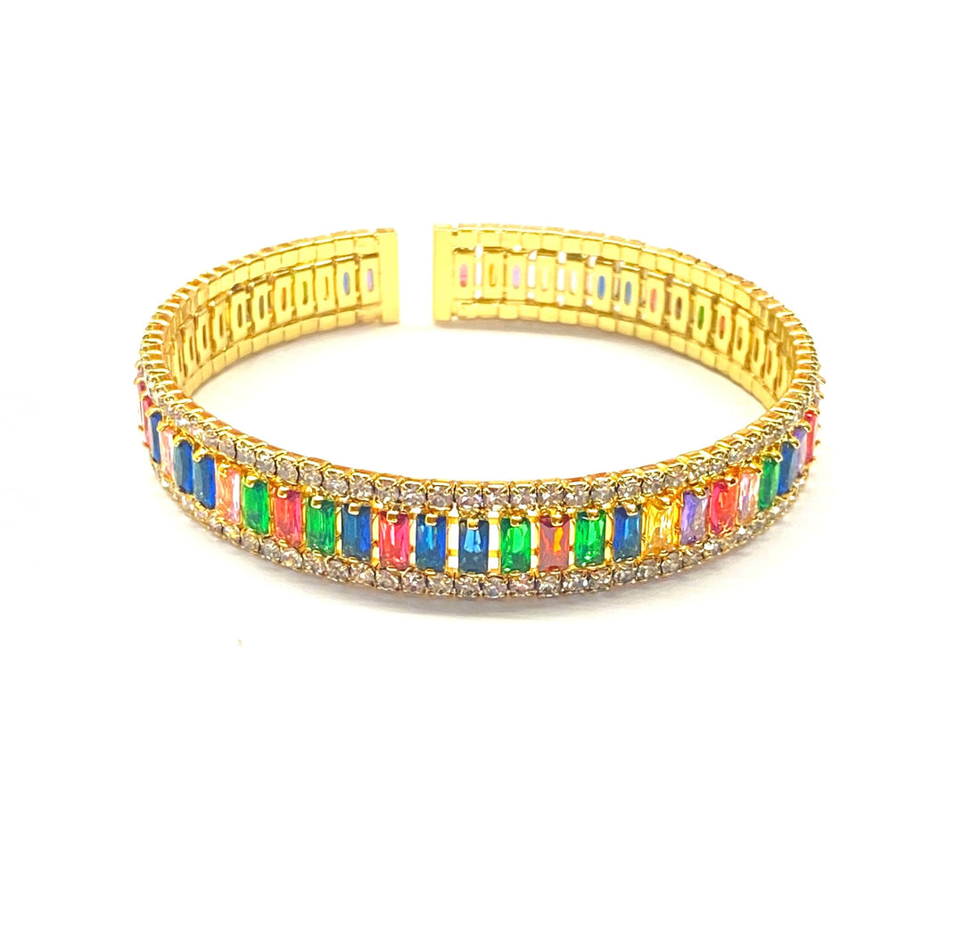 Pulsera Acero 💛 Aro Dorado Multicolor