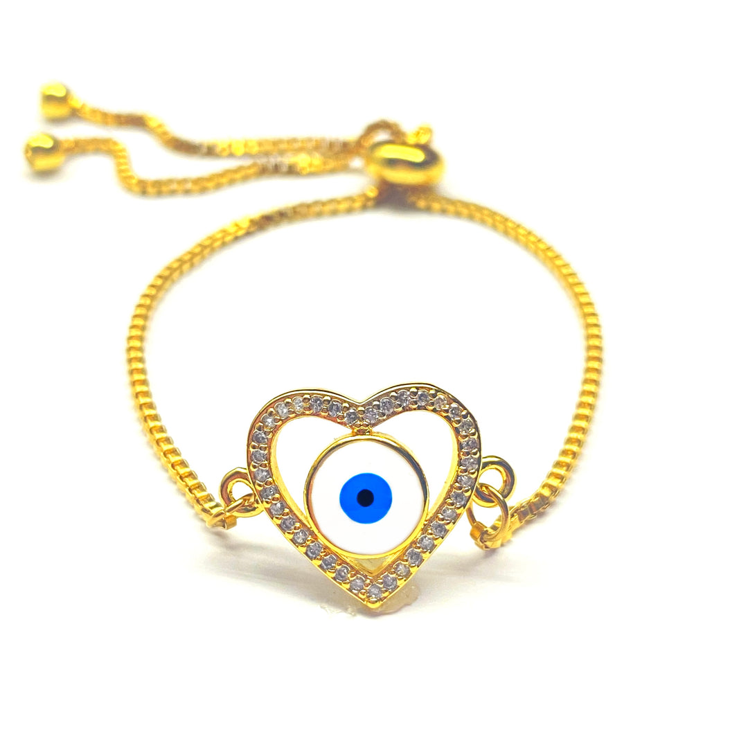 Pulsera Acero 💙👁 Corazón Ojo