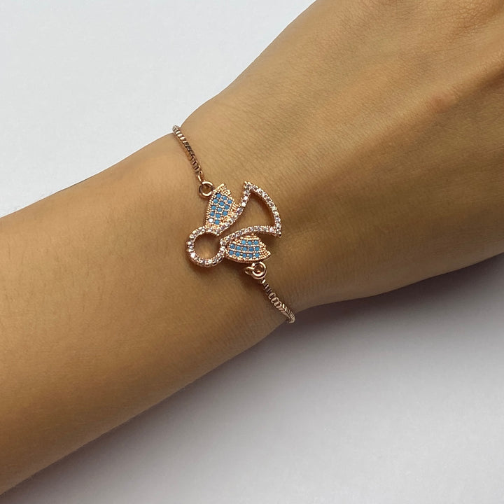 Pulsera Acero 👼🏻 Ángel Oro Rosa