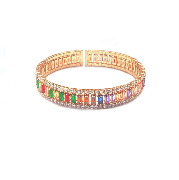 Pulsera Acero 💗 Aro Oro Rosa Multicolor