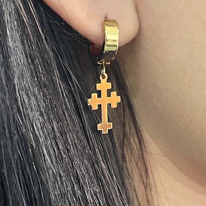 Huggies de Acero ✝️ Cruz de Cruces Única