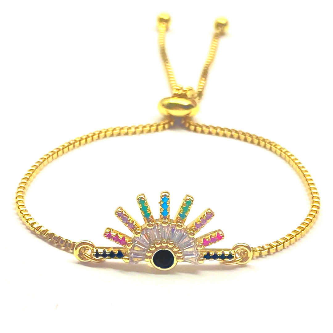 Pulsera Acero 〰️ Abanicó Dorado