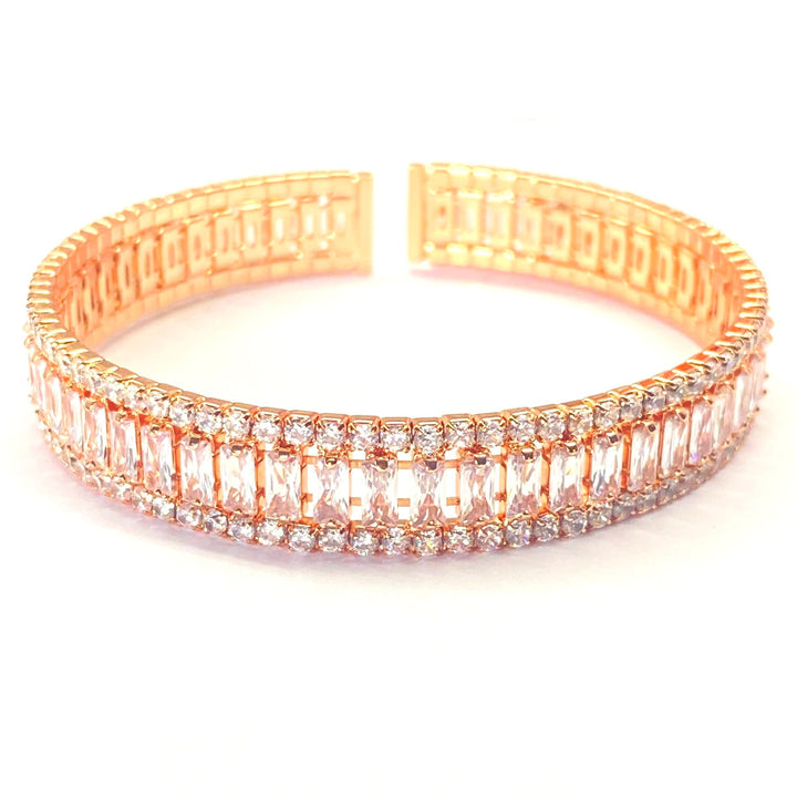 Pulsera Acero 💗 Aro Oro Rosa