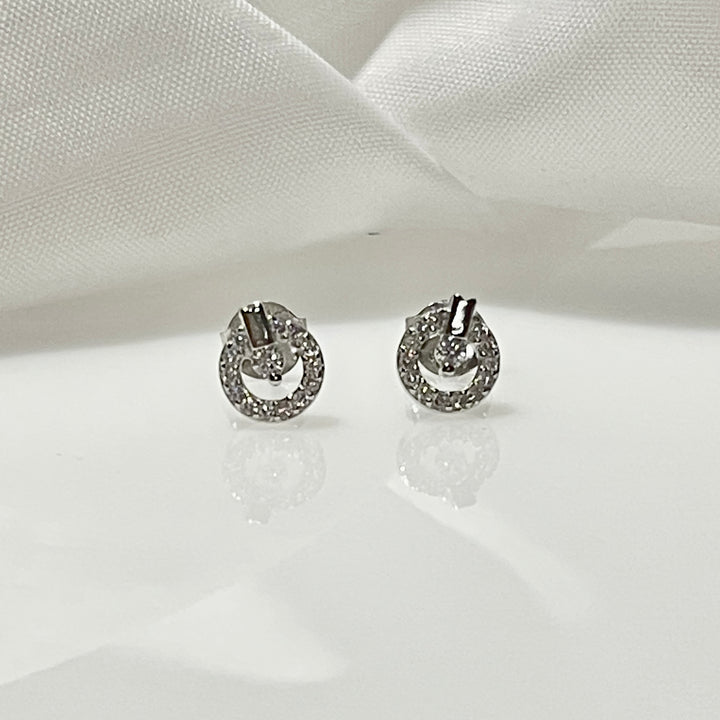 Aretes Plata Circulo Palito  7MM | Nicola Joyería 