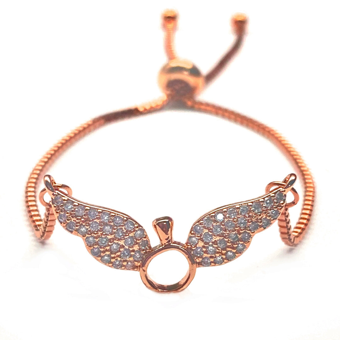 Pulsera Acero 👼🏻 Alas Oro Rosa