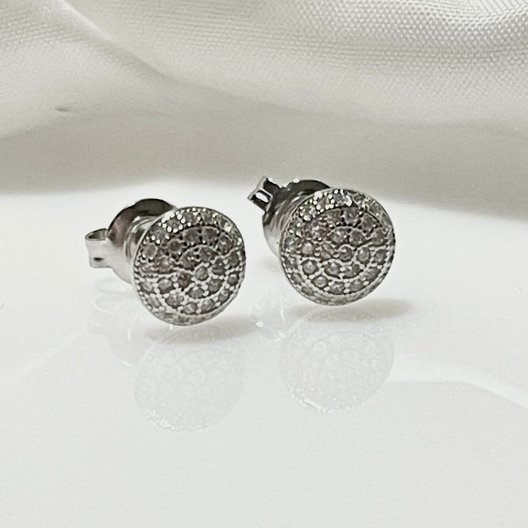 Aretes Plata Circulito Cielo ❤️ 8MM | Nicola Joyería 